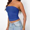 Trendy Queen Women's Strapless Bandeau Crop Top (S)