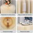 3PCS Cylinder Stands for Party with Acrylic Plates, Foldable Cylinder Pedestal Stand, Buffet Risers, Food Risers for Buffet Table, Weddings, Baby Showers, Birthday, Events Centerpieces Decor (5.9"+9.8"+15.7")