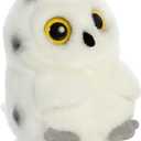 Aurora Playful Rolly Pet Hoot Owl Stuffed Animal - Compact Size for On-The-Go Fun - for Adults, Kids, Birthdays, and Anniversaries - White 5 Inches