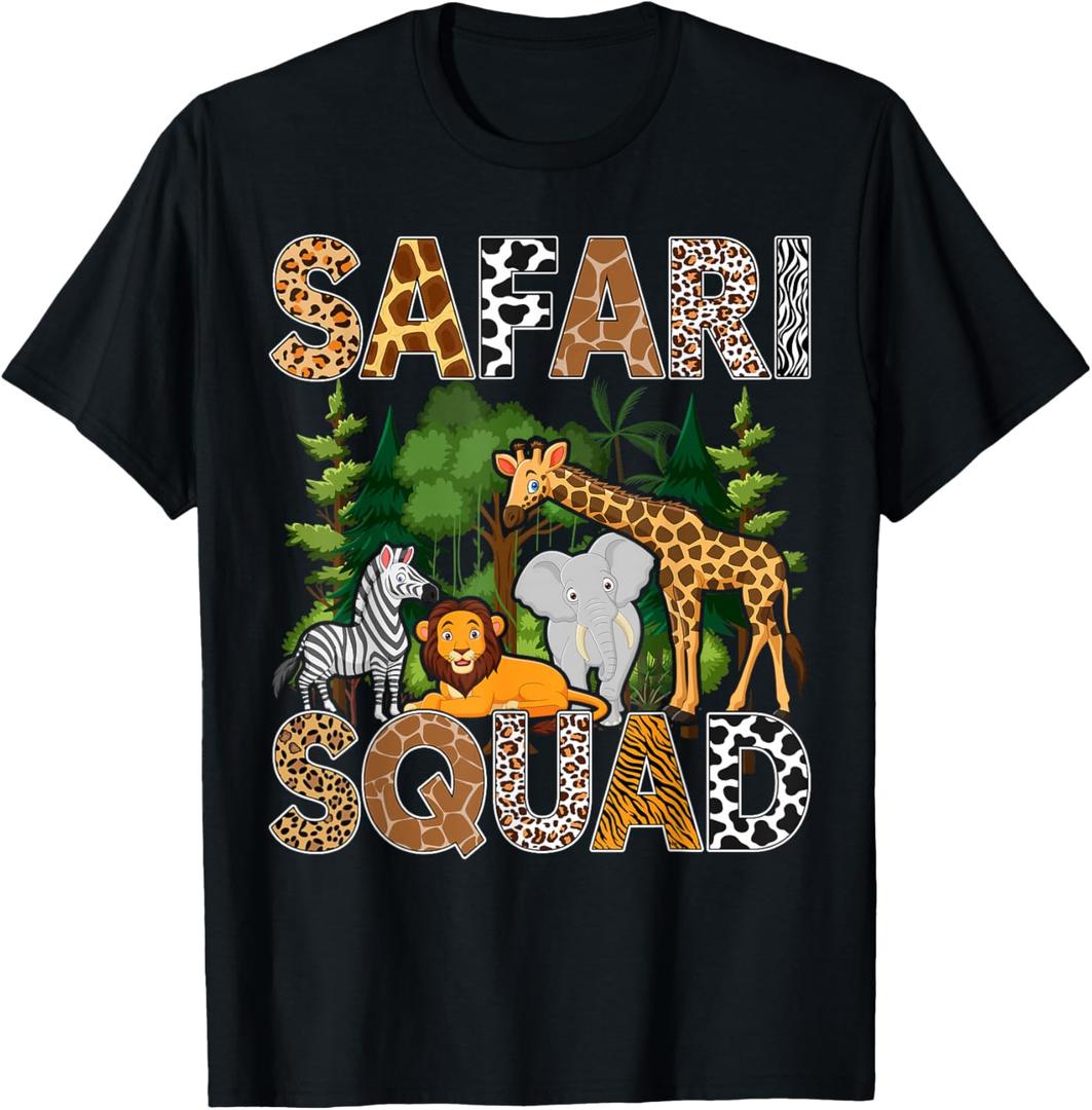 Safari Art for Men Women Zoologist African Print Zoo Safari T-Shirt, Size: S