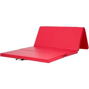 KaRaDaStyle Gymnastics Mat Folding Stretch Mats 71"x39"x2" Exercise Muscle Training Children Play Horizontal Bar Mat Yoga Sports Soundproof Home Use (Red/4-fold)