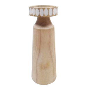 HD Designs Wood Large Candle Holder
