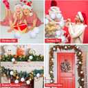 Threan 6 Pcs 3.93'' White Ball Christmas Ornaments Large Glitter Christmas Ball Ornament Sequin Foam Hanging Decorations for Xmas Wedding Party Holiday Decor