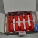 Miaowoof Homemade Popsicle Molds, 10-Cav Non-BPA Silicone Ice Pop Maker, with 50 Sticks, 50 Bags, 10 Reusable Sticks, Funnel, Brush and Ice Pop Recipe (Red)