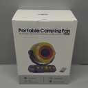 Uniqwamo Battery Powered Fan, Rechargeable Fan Portable, 180° Pivot Battery Operated Fan with Light, Timer, 360° Rotation Hanging Hook, 100 Speeds Camping Fans for Tents, Fishing, RV, Jobsite, Picnic