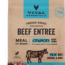 Vital Essentials Freeze Dried Dog Food, Beef Mini Nibs, 5.5 oz Bag | Crunchy, Complete Meal or Topper, Made With 96% Beef, Organs & Bone, High Protein Raw Nutrition, Grain-Free Recipe (EXP 02/26/28)