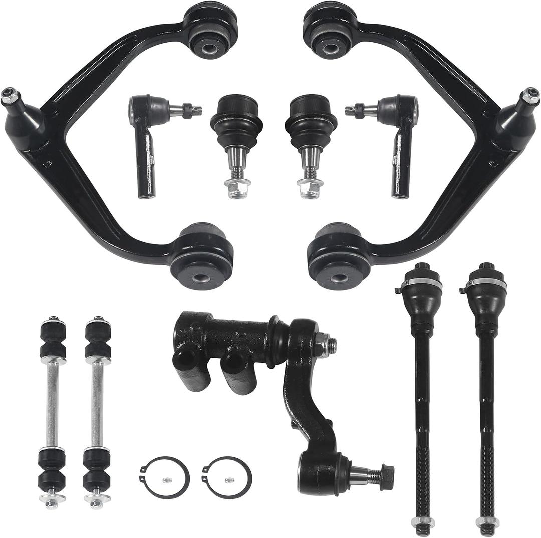 Suspension Kit fit for Chevy Silverado GMC Sierra 2500HD 2011-2019 | sway bar links, inner outer tie rod ends, front suspension replacement, direct fit, steering parts, OE K622128 K500232 K80631