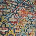 Washable Area Rugs, 5' x 7' - 1/6 Thick - Stain & Water Resistant Non-Slip - Perfect Resistant Rug for Living Room, Bedroom, Nursery, Pet & Child Friendly, Vibrant Colors Rugs, Multicolor