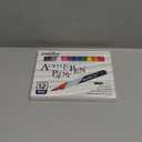 Overseas Acrylic Paint Marker Pens - 12 Colors Permanent Markers, Medium Tip, Water Based, Quick Dry, Waterproof Paint Pen Set for Rock, Wood, Plastic, Metal, Canvas, Glass, Fabric, Mug, Stone