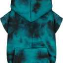 Chic Tie-Dye Dog Hoodie with Practical Pocket - Fashionable and Cozy Sweatshirt for Small, Medium, and Large Dogs, Ideal for Casual Outings and All-Day Comfort in Vibrant Colors. Cyan M
