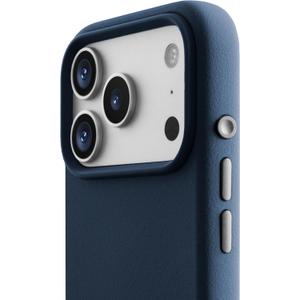 TineeOwl Case for iPhone 17 Pro MagSafe Compatible, Aluminum Buttons, Camera Control & Rounded Action Button, Slim Textured TPU, Minimalist DuneX Series Navy Blue