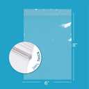 GPI - 6" x 8" Zip Bags, 100 Count, 2 Mil, Clear Plastic Reclosable Zipper Poly Baggies, with Resealable Zip Top Lock Seal, for Sandwich, Snack, Cookies, Food & Office Supplies