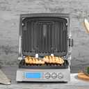 Cuisinart 6-in-1 Elite Griddler, Electric Grill, Griddle & Top Melt, 500F Temperature Sear Function, LCD Screen, Dishwasher-Safe Cooking Plates, GR-300NAS, Stainless Steel