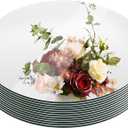 Suwimut Set of 12 Round Mirrors for Centerpieces, 12 Inch Glass Mirrors Candle Plate Circle Mirror Trays Large Glass Mirror Tiles for Table Centerpieces, Wedding, Party Decorations, Crafts, Wall Decor