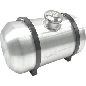 JSD 2.9 Gallons 8" x14" Spun Aluminum Gas Tank / Fuel tank With Internal Baffle Center Fill 1/4" NPT