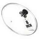 8 Inch Pan Lid, 8'' Frying Pan Lid, Tempered Glass Cast Iron Lids for Skillets, Fry Pan, Wok Pot (8 inch)