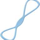 Figure 8 Resistance Band, 25LB Silicone Exercise Band with Non-Slip Handles for Women, Portable Stretch Band for Home Fitness Yoga Shoulder Back Training
