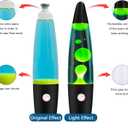 Vanful Green Magma Motion Lamp with Yellow Wax Flow in Blue Liquid for Kids Boys Girls Night Light for Home Room Office Decor Glitter Lamps Great Christmas Thanksgiving Day Present for Adults