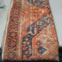 Keen Home Design 30"x120" Rug - Machine Washable Runner Rug with Non-Slip Backing, Ideal for Hallway, Entryway, Kitchen, Laundry Room - Vintage, Easy Clean, Durable, Low Pile - (2'6" x 10') (Orange/Blue)