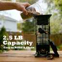 Squirrel Proof Bird Feeders Outdoor Hanging Metal Feeder, 4 Ports for Wild Birds | Weather-Resistant, 2.5 LB Capacity, Ideal for Family Yards & Gardens