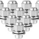 10 Pcs Wheel Lug Nuts Compatible for INFINITI EX35 G25 M12x1.25 | Durable Chorme Plated, Carbon Steel, Silver Tone, Tire Lugnuts