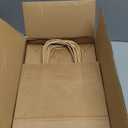 BAG BOX 100 Pcs Medium 8.25x4.3x10.6 Inch Brown Kraft Paper Gift Bags with Handles for Bulk Wedding, Party Favors, Grocery, Shopping, Retail Merchandise, Gift Sacks