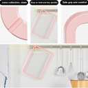 12"x8" Small Tempered Glass Cutting Board,Non-Slip Dishwasher Safe Heat & Shatter Resistant Cutting Board for Kitchen Countertop Meal Prep (Pink-Small)