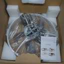 PSHRFANST 19.7" Ceiling Fans with Lights, 6-Speed Remote Control, Dimmable LED, Reversible Quiet DC Motor, Low Profile Flush Mount for Bedroom, Kitchen, Office (White)