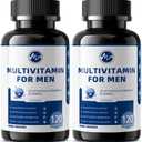 Multivitamin for Men - Methylated Multivitamin Supports Energy & Metabolism, Liver & Digestive*, Daily Men's Vitamins with B12, D, Zinc, Lycopene, Folic Acid - 120 Capsules, For Over 40 (2 Pack)