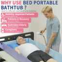 Bed Bathtub – Portable Folding Shower for Elderly with Sprayer