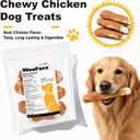 Chicken Wrapped Rawhide Strips Dog Treats High Protein Chews for Medium & Large Dogs 6 Count (EXP 10/31/27)