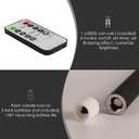 Black Flameless Taper Candles with Remote, Flickering Realistic LED Candlesticks Battery Operated Set of 6