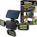 Bell+Howell Bionic Flood Light Original, Solar Lights Outdoor Waterproof- 50% Brighter 108 COB-LED's w/Motion Sensor 180° Swivel, Adjustable Panels for Garden, Lawn and Patio As Seen On TV