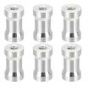 PATIKIL Camera Spigot Screws Converter 1/4" to 1/4" Female to Female, 6 Pack Tripod Screw Adapter Spigot Stud for Light Stand Hot Shoe Cold Shoe Adapter Ball Head Flash, Silver