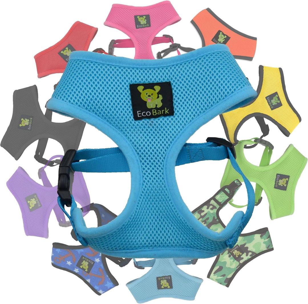 Classic Dog Harness Innovative Mesh No Pull No Choke Design Soft Double Padded Breathable Vest for Eco-Friendly Easy Control Walking for Large Puppies Full Size Breeds & Extra Large Dogs (XXL, Blue)