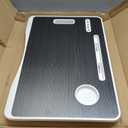 Laptop Bed Table, Laptop Desk for Bed, Foldable Laptop Bed Desk with USB Charge Port, Handle, Desktop Card Slot, Cup Slot, Side Drawer, Portable Laptop Table for Bed Eating Reading Working (Black)