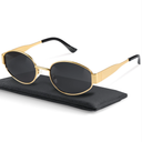 livho 2025 Trendy Oval Sunglasses - Stylish Polarized Shades for Everyday - Retro Metal Frames