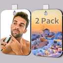 2 Pack Shower Mirror Fogless for Shaving, Larger 10.7x8 inch Plexiglass Hand Mirror for Shower, Plastic Small Wall Mirror for Travel, Unbreakable Shower Little Mirror, Camping Mirror, Hanging, Espejos