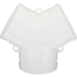 PATIKIL 4 Inch 3 Way Duct Splitter, Y Connector Air Vent Duct Hose Exhaust Pipe Adapter for Dryer Exhaust Fan Vent Systems HVAC, White