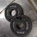 Fitvids Olympic Cast Iron 2-Inch Weight Plates Including 5FT Olympic Barbell Bar & Safely Locks, 110 Pounds Set (95 Lbs Plates + 15 Lbs Barbell Bar), Multiple Packages