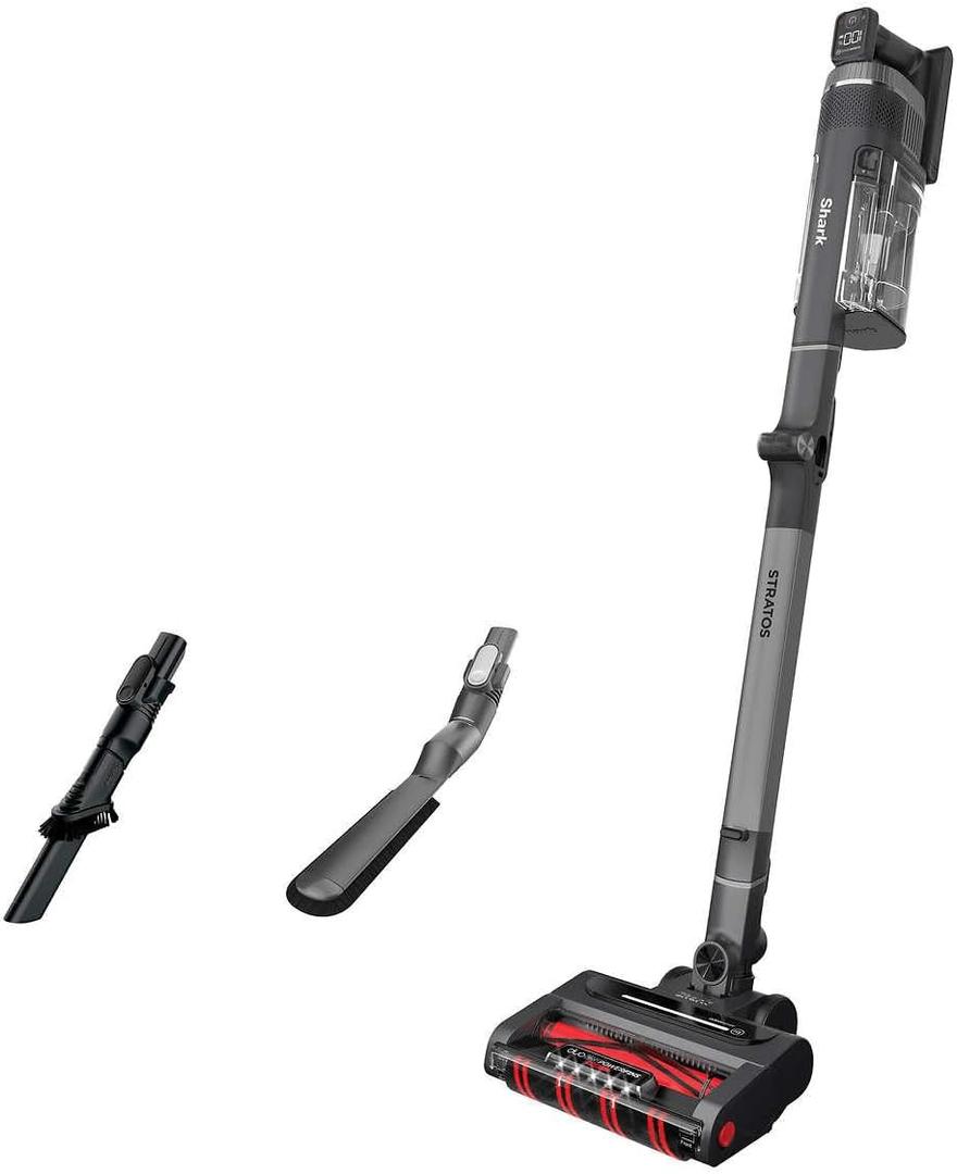 Shark UZ865H Stratos Cordless Vacuum with Clean Sense IQ, DuoClean PowerFins HairPro, Includes Duster Crevice Tool & Anti-Allergen Brush, Up to 50 Minute Runtime, Gray 