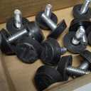 M6 Leveling Feet - PTFE (Teflon) Bottom (1 inch Base), Smooth Gliding Base for Furniture Protection, Adjustable Furniture levelers for Tables, Chairs, Legs (8 Pack)