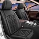 Custom Fit Chevy Colorado Seat Covers 2015-2026 Full Set, Weekend Adventure Ready, Premium Truck Interior Style, Faux Leather with All Weather Protection & Airbag Compatible (5 Seats, Black)