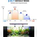AQQA LED Aquarium Light, 24/7 Mode Clip on Fish Tank Light with Memory Function, DIY Mode Full Spectrum Aquarium Plant Light, Adjustable Timer/Brightness, IP68 Waterproof for 32-40 Inch Fish Tank 30W