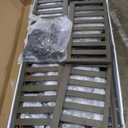 Christopher Knight Home Claremont Outdoor 3 Seater Acacia Wood Daybed with Fabric Water Resistant and Removable Cushions, Patio Garden Sofa with Slat Paneling Armrest and Back, Grey and Dark Grey