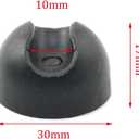 ZYAMY 12PCS Hairpin Leg Protectors Furniture Table Chair Legs Floor Protectors Tip Table Chair Legs Rubber Caps Office Chair Foot Covers Non Slip Feet for Diameter 10 to 12mm Hairpin Legs Black