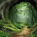 Tree Hole Aquarium Fish Tank Background Tropical Forest Plants Reptile Tank Background 24x12 Inches PVC Glass Container Decoration with Tapes