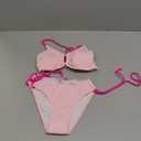 Blooming Jelly Womens Sexy 2 Piece Bikini Sets Cheeky High Cut Bathing Suit Color Block Textured U-Wire Swimsuits 2025(XS, Pink)