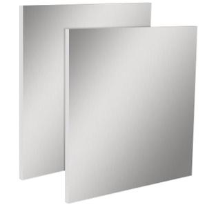 MUKCHAP 2 Pack 11.8 x 11.8 x 3/8 Inch Aluminum Sheet Metal, 10 x 300 x 300mm Square Metal Sheets, 6061-T651 Aluminum Plate Metal Squares for Crafting, Industry