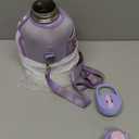 Trebo 64 oz Water Bottle Insulated with Handle, Leakproof Half Gallon Vacuum Stainless Steel Large Water Jug (Keep Cold for 48hrs),Gym Water Bottles Flask For Women with Straw Spout Lids Strap,Purple